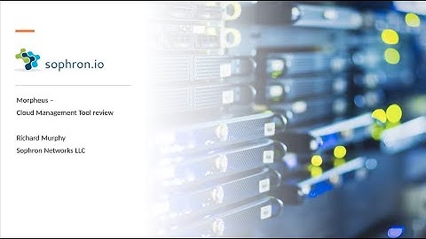 Morpheus Cloud Management Platform overview.