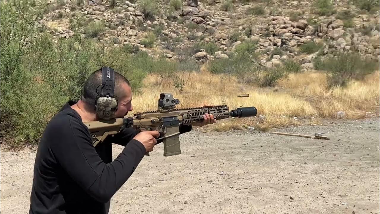 Sig sauer spear with b t rbs 7 62 suppressor youtube