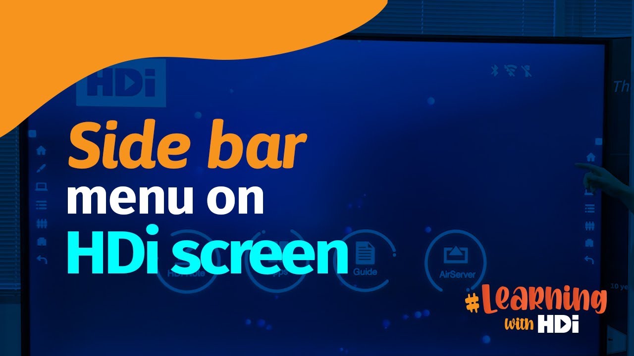 Side bar menu on HDi interactive screen - YouTube