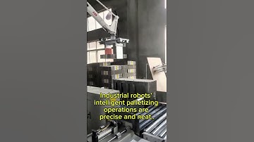 Industrial robots’ intelligent palletizing operations are precise and neat.#automation #robot