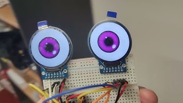 ESP32 hat with two GC9A01 eyes. 1/3