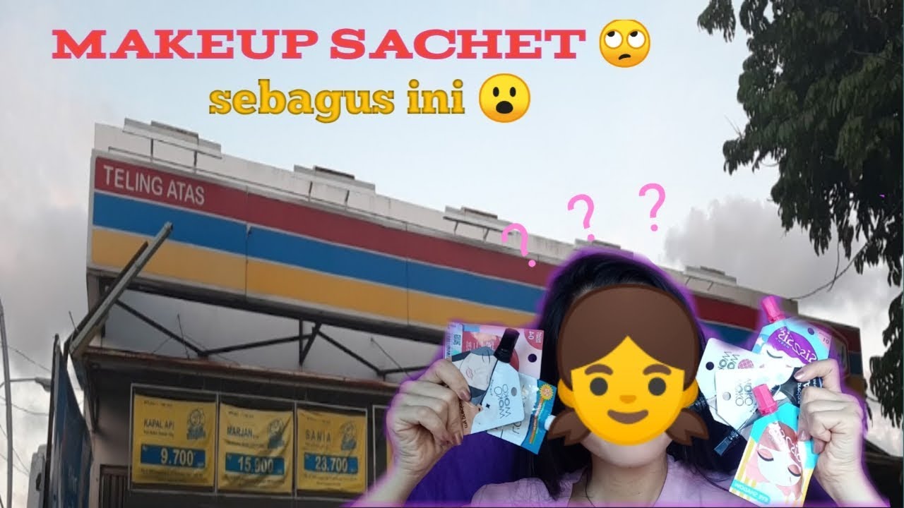 Makeupan pake makeup sachet   beli di indomaret || DELIA MAKEUP - YouTube