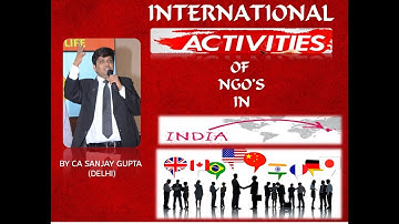 International Activities of NGOs In India
