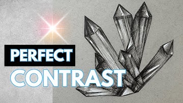 How to Draw a Beautiful Crystal Using Contrast and Line Techniques