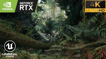 4K Unreal Engine 5.2 Realistic Jungle Forest Electric Dreams Demo | UE5 Next-Gen RayTracing Graphics