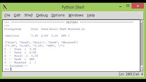 Read file system info of Raspberry Pi with Python