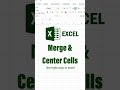 Excel easy tiphow to properly merge  center cells in excel exceltips