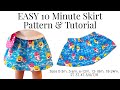 Learn to sew an easy beginners 10 minute skirt  tutorial  newborn babies and girls sewing pattern