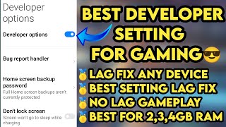 Best Developer Option Setting For Gaming | Increase Gaming Performance | CPU Optimization for Gaming screenshot 3