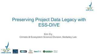 ESS-DIVE Webinars: September 2025