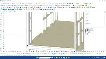 SketchUp - How to 3D Model a Cabin - Framing - Groups Guides and Protractors