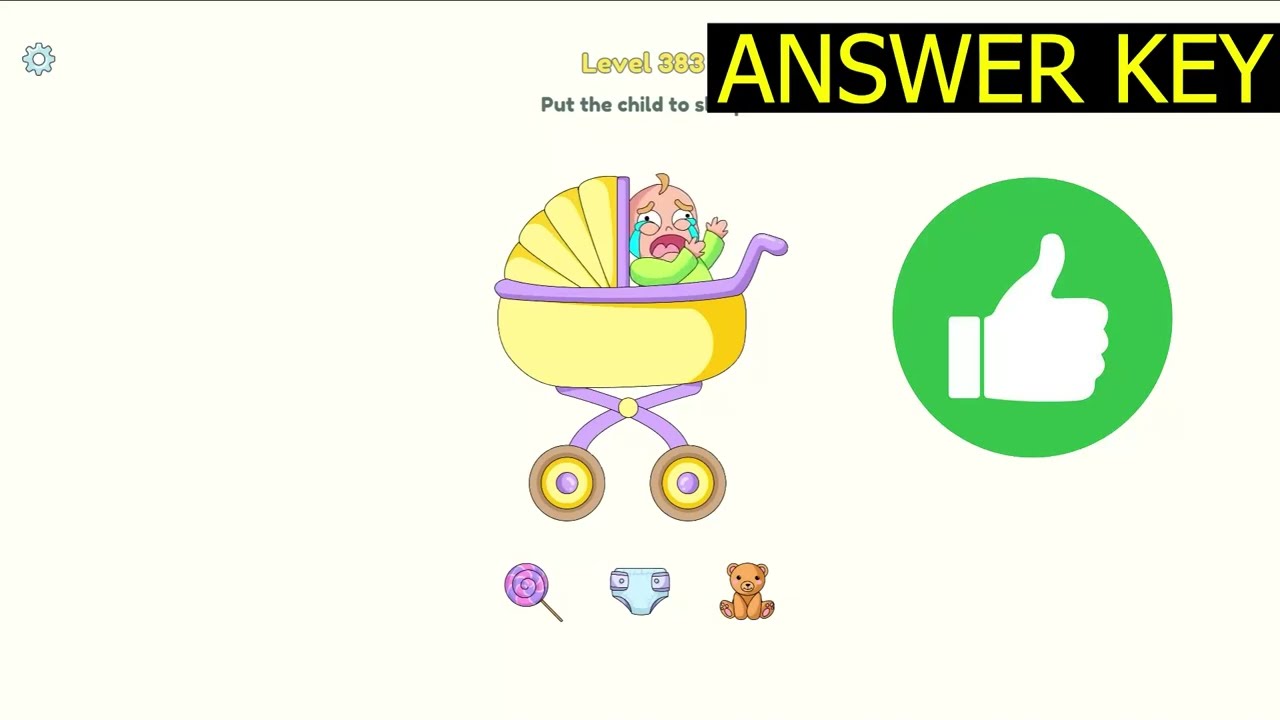 Dop 3 LEVEL 383 Put the child to sleep (ANSWER KEY) DOP 3 Displace One Part Gameplay - Walkthrough