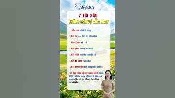 7 Tật xấu chồng cần vợ sửa ngay #duocsily #dsly #chamsocsuckhoe #suckhoe #songkhoe