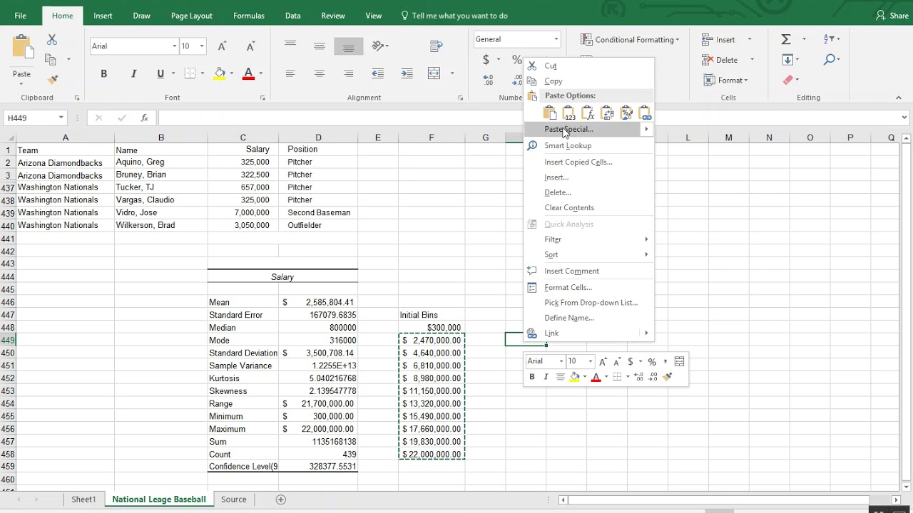 how to make histogram in excel 2016