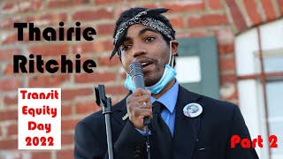 Transit Equity Day 2022: speaker Thairie Ritchie, Part 2