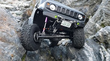 MST CFX j4 Jimny JB74　早朝玉淀ロック鉢形でロックトレイル　スケールクローラー