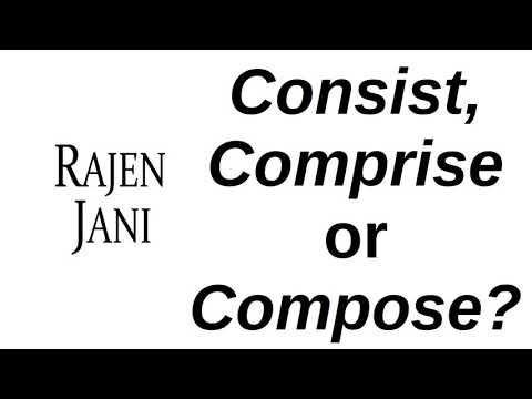 Consist, Comprise or Compose?