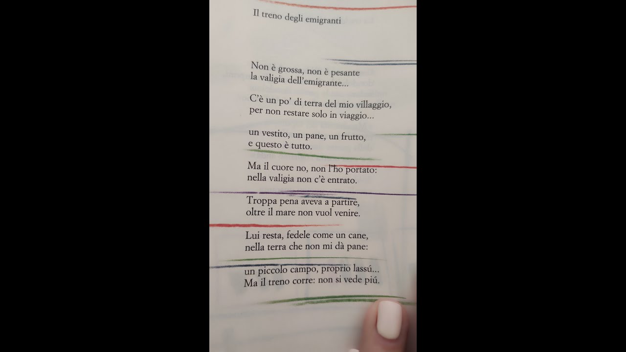 Una poesia per stare meglio 3 Rodari, Il treno degli emigranti