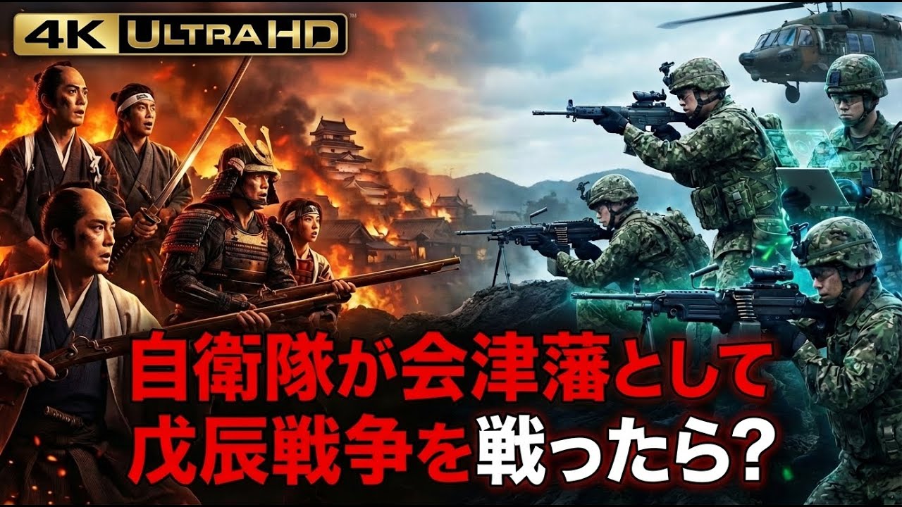 【衝撃】もしも現代の自衛隊が会津藩として戊辰戦争を戦ったら？【AIシミュレーション】