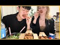 TALKING ABOUT LIVING IN KOREA AS A FOREIGNER (Soy Sauce , Spicy Sauce) Korean Fried Chicken MUKBANG