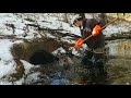 Huge Blockage Unclogging Culvert UNCUT