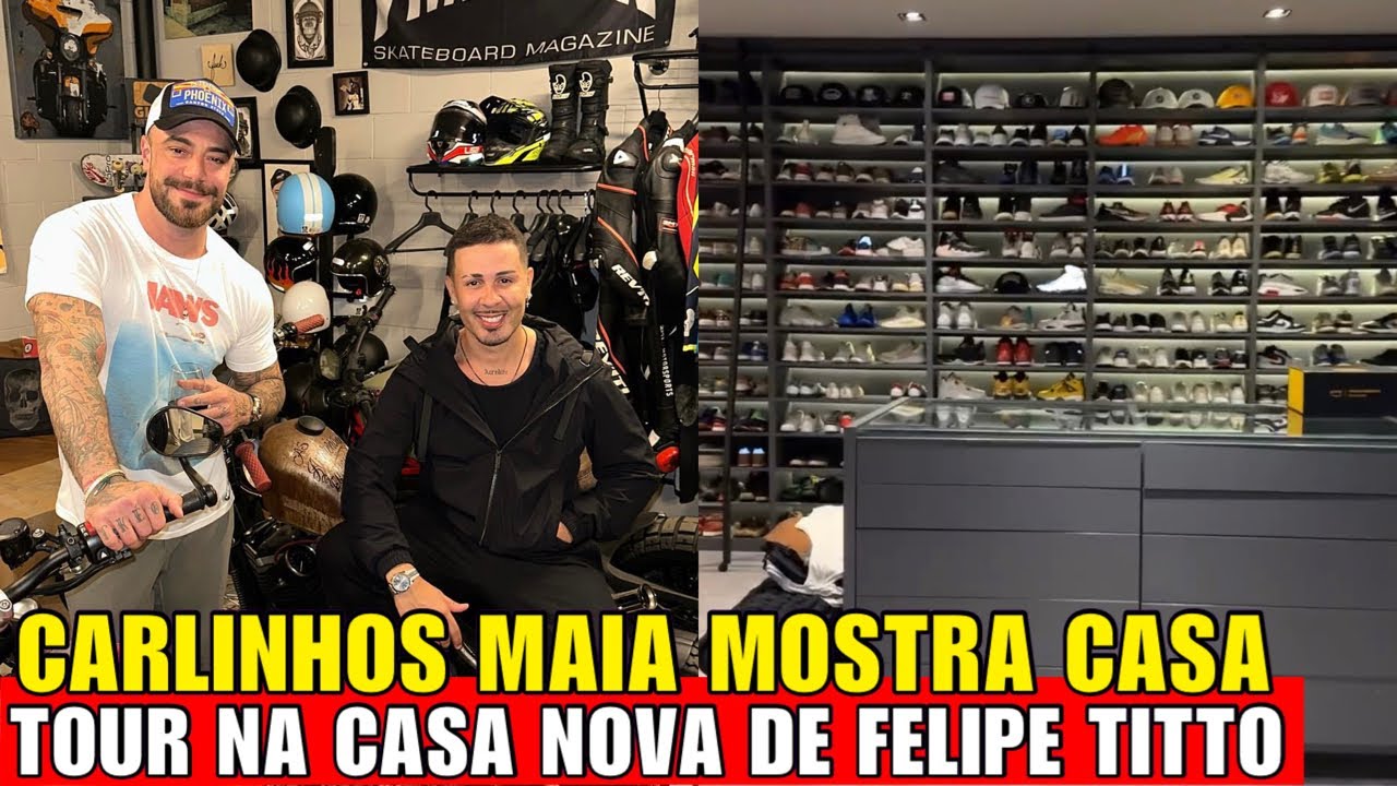 O CLOSET LUXUOSO DE FELIPE TITTO, TOUR NA CASA DE FELIPE TITTO