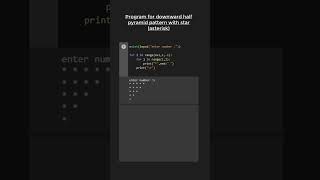 Enjoy making downward Pyramid PATTERN in Python 😎🆒👍