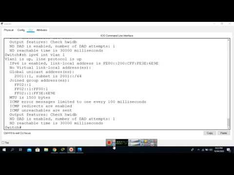 How to enable IPv6 on Cisco 2960 using packet tracer - YouTube