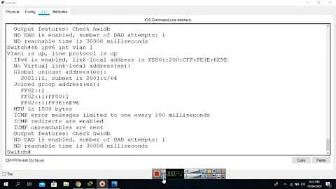 How to enable IPv6 on Cisco 2960 using packet tracer