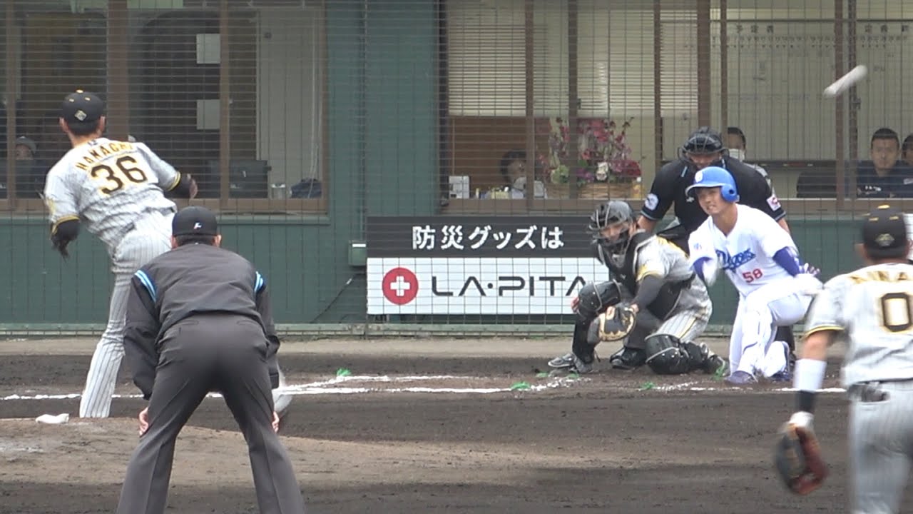 石橋がエンドランのサインに応えて片膝つきながらヒット！ (2024/02/25 