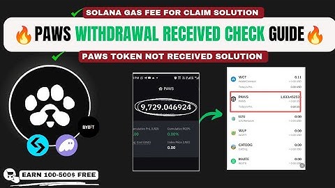 PAWS Token Withdrawal Received or Not? | Bybit & Bitget Check Guide | PAWS Airdrop Not Showing Fix