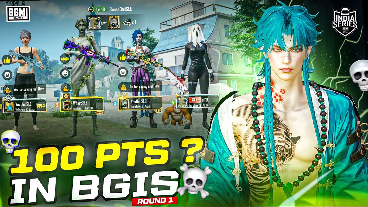 100 POINTS🔥 IN BGIS R1 ? | BGIS ROUND 1 PoV @kraftonindiaesports | SPIRITLESS ESPORTS | #bgis2026 