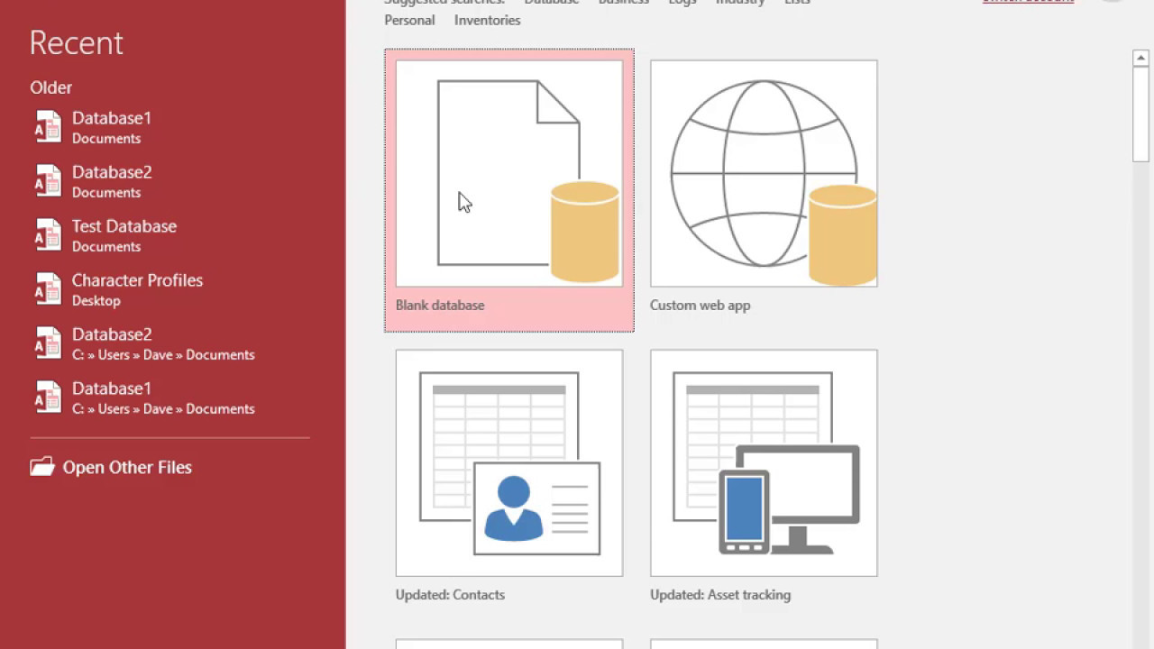 Microsoft Access - Launching the App 