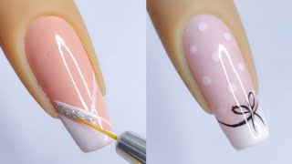 Unhas decoradas fáceis e simples francesinha passo a passo | french nails