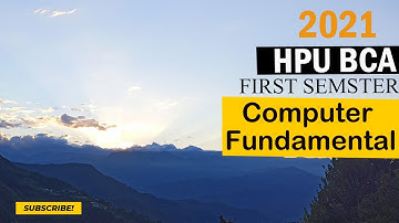 HPU BCA First semester Computer Fundamental Previous Year Question paper 2021 | Hpu bca all semester