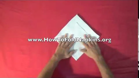 How To Fold Napkins   Diamond Fold Napkin Folding   YouTube