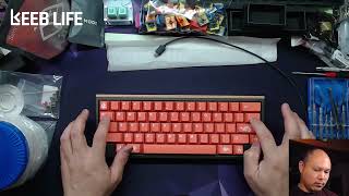 Mode Tempo Prototype - Lattice Mount - Copper Plate/Weight - Alexotos Switches - No Foam - GMK Coral