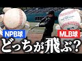 【どっちが飛ぶ？】NPB球とMLB球を本気で打ち比べた結果…