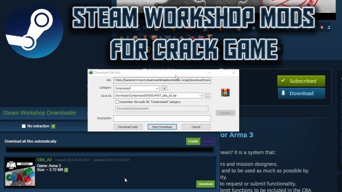 Is there a way to force download Steam workshop contents with