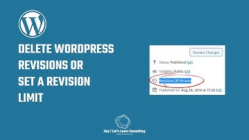 How to delete revisions on WordPress or set a WordPress revisions limit on posts or pages no plugin?