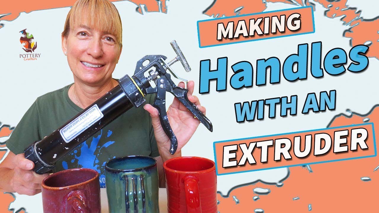 Making Ceramic Handles With A Handheld Clay Extruder - No Pulling Needed 