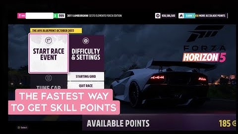 How To Get Skill Points Fast In Forza Horizon 5 AFK METHOD