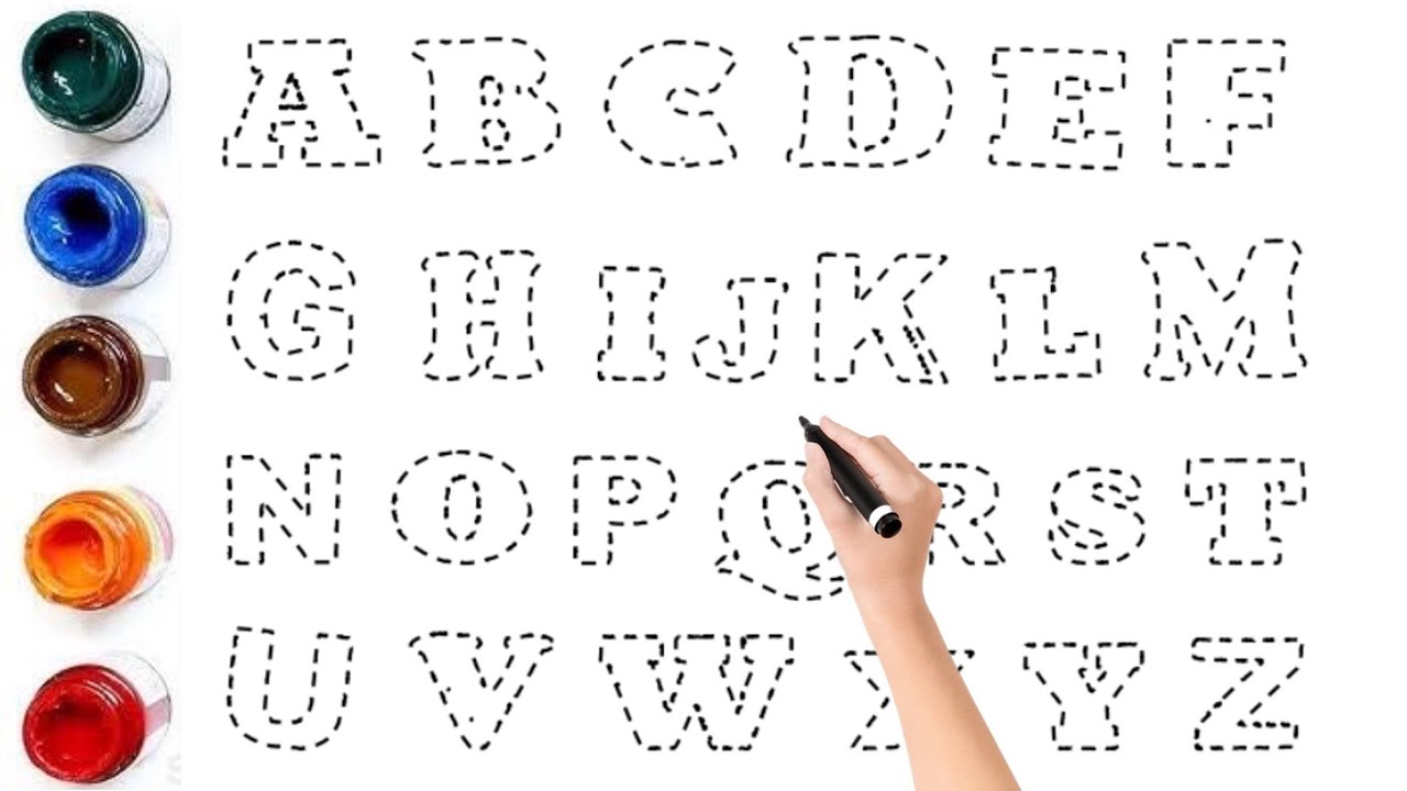 Let's Learn To Draw and Paint Alphabet AToZ For Kids Toddlers/Easy Step by Step ABC Drawing For Kids