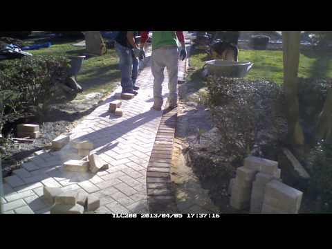 Time Lapse Paver Walkway Installation