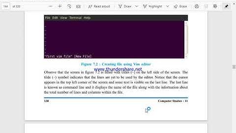 STANDARD 11 CHAPTER 7 VIM EDITOR PART 1