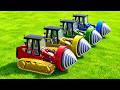 TRANSPORTING COLORFUL POLICE CARS VEHICLES ! FS22