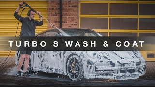 Wash & Coat on a Black Porsche 992 Turbo S