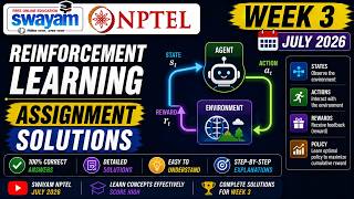 Reinforcement Learning Week 3 Assignment Answers 2026 | NPTEL July 2026 | NPTEL Assignment Solutions