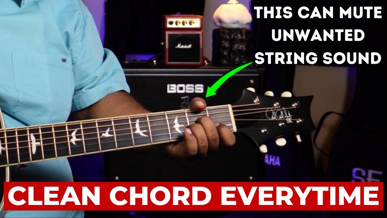 Learn How to Mute Unwanted Strings in Open chords | Beginner Guitar Technique |