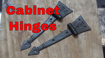 Forging cabinet hinges with a spade finial - basic blacksmithing